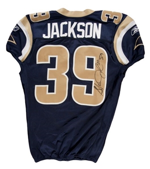 2011 Steven Jackson St.Louis Rams Game Worn and Signed Home Jersey (NFL Auction/PSA COA)